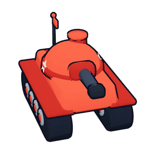 Tank, a red toy unit from Tiny Tactics